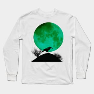 Raven and full moon Long Sleeve T-Shirt